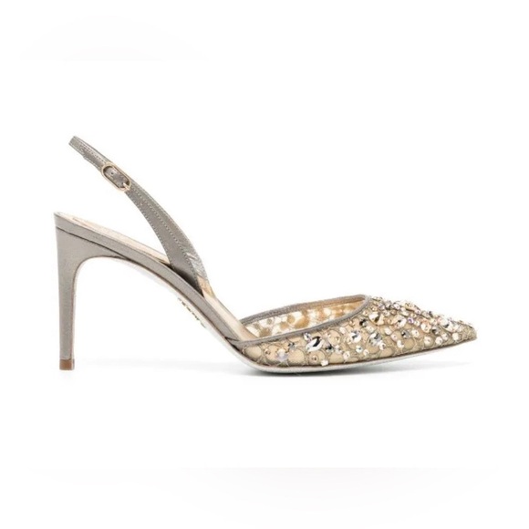 René Caovilla Cinderella Heels w crystal-embellished slingback heels - Picture 4 of 16